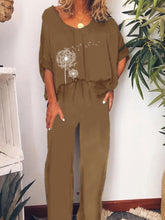 Load image into Gallery viewer, Casual Loose Dandelion Top Pants Set