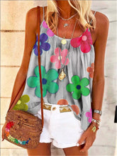 Load image into Gallery viewer, Casual Floral Print Sexy Sling Top Loose Tank &amp; Camisole