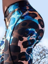 Load image into Gallery viewer, Sexy Leopard Colorblock Sports Yoga Pants