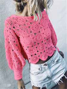 Sweet Valentine'S Lace Long Sleeve Top