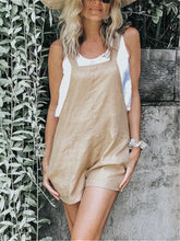 Load image into Gallery viewer, Casual Simple Solid Color Cotton Linen Jumpsuits