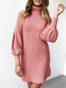 Long sleeve round neck dress