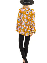 Load image into Gallery viewer, V-Neck Long Sleeve Printed Blouse