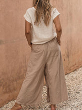 Load image into Gallery viewer, Women Loose Drawstring Linen Trousers Casual Pants