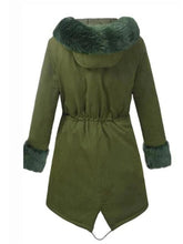 Load image into Gallery viewer, Fashion Solid Color Fur Collar Stitching Loose Coats