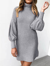 Load image into Gallery viewer, Long sleeve round neck dress