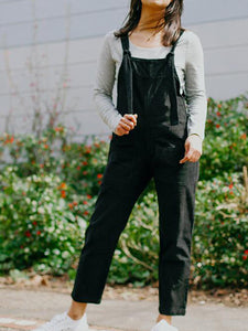 Women Loose Sleeveless Jumpsuit with Pockets