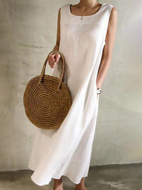 Sleeveless Ankle-Length Casual Dress