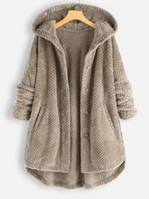 Load image into Gallery viewer, Irregular Long Sleeve Hooded Coat