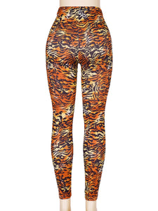 Women Leopard Print High Waist Skinny Yoga Leggings