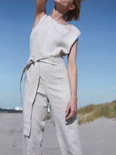 Load image into Gallery viewer, Casual Round Neck Sleeveless Solid Color Jumpsuits