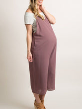 Load image into Gallery viewer, Solid Color V-neck Chiffon Maternity Jumpsuit