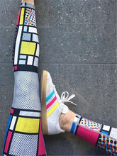 Load image into Gallery viewer, Color Check Print Slim Yoga Pants