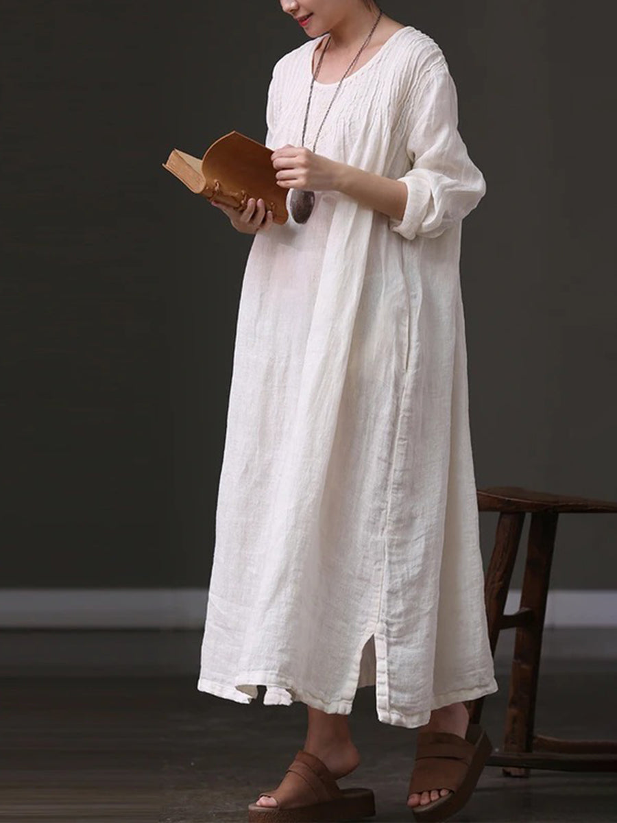 Cotton and Linen Casual Dress