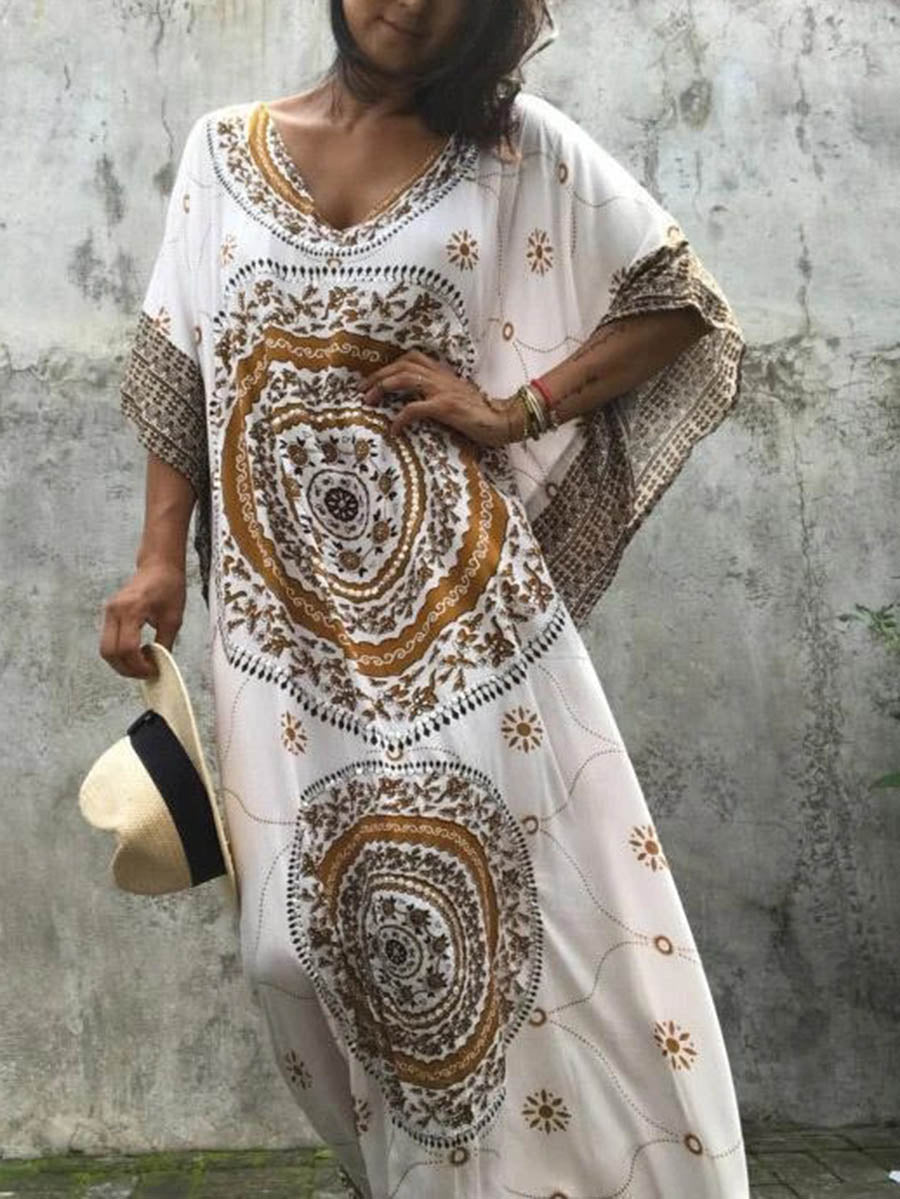 Floral Printed Loose Maxi Dress