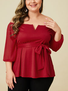 Plus Size Off The Shoulder Blouse