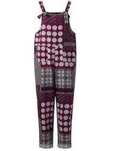 Load image into Gallery viewer, Vintage Sleeveless Polka Dots Printed Square Neck Casual Jumpsuits