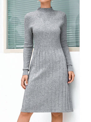 Elegant A-Line Daytime Knitted Sweater Dresses