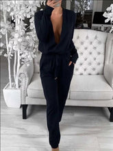 Load image into Gallery viewer, Casual Plain Surplice Neck Long Sleeve Suits