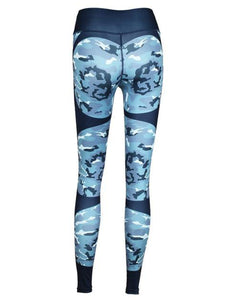 High Waist Fitness Legging Women Heartbeat Print