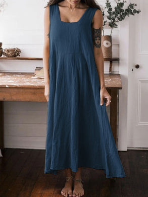 Cotton and Linen Casual Dress