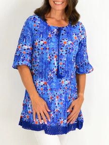 Crew Neck Mid-Length Sleeves Printed Shirt