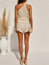 Load image into Gallery viewer, Solid One Shoulder Knit Sets