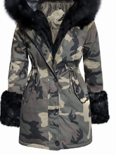 Load image into Gallery viewer, Camouflage Hooded Padded Coat