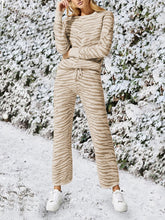 Load image into Gallery viewer, Loose Casual Top Pants Knitted Suit