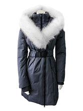 Load image into Gallery viewer, Fashion Stand Collar Fur Stitching Solid Color Women&#39;S Coats