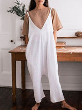 Load image into Gallery viewer, V-Neck Solid Color Loose Jumpsuit