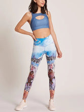 Load image into Gallery viewer, Glacier Print High Waist Skinny Yoga Pants