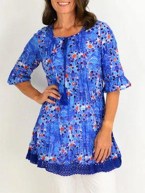 Crew Neck Mid-Length Sleeves Printed Shirt