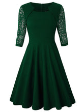 Load image into Gallery viewer, Square Floral Dress With Floral Skirt And Lace Dress
