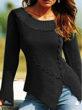 Load image into Gallery viewer, European and American Large Size Retro Casual Irregular Sweater