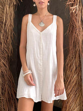 Load image into Gallery viewer, Casual Sleeveless Camisole Linen Boho Mini Dress