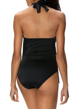 Load image into Gallery viewer, Beaded Fringe Detail Halter One-piece Swimsuit