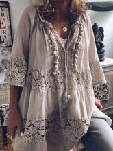 Load image into Gallery viewer, Bohemian Cotton and Linen Dress