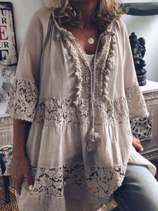 Bohemian Cotton and Linen Dress