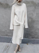 Load image into Gallery viewer, Knitted waist twisted two-piece