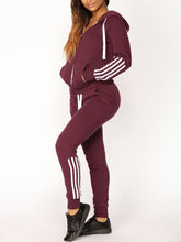 Load image into Gallery viewer, Hooded Striped Tracksuit