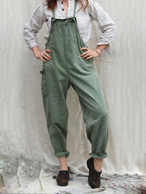 Sleeveless Bib Harem Pants Jumpsuit