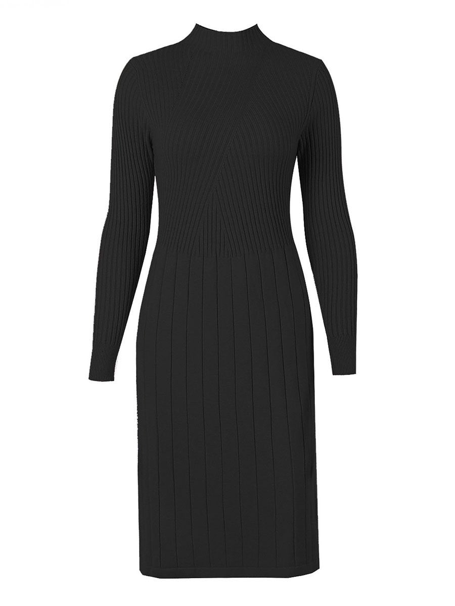 Elegant A-Line Daytime Knitted Sweater Dresses