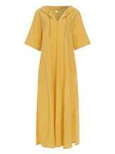 Load image into Gallery viewer, Comfortable soft simple casual loose hooded Maxi dress