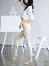 Load image into Gallery viewer, Fashionable Color Striped Skinny Yoga Pants