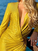 Load image into Gallery viewer, V-Neck Drag Dress Dress