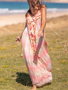 Romantic Bohemian Casual Loose Tie Dye Dress