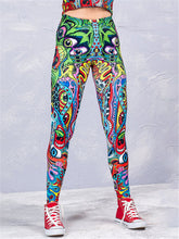 Load image into Gallery viewer, Sexy Psychedelic Printed Tight Hip Yoga Pants