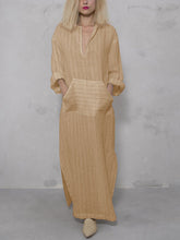 Load image into Gallery viewer, Casual Loose Long Sleeve Pocket Striped Dress