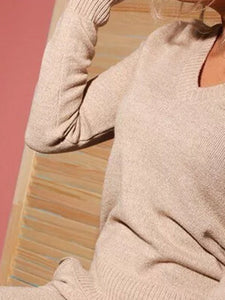 V-neck Casual Knit Two-piece